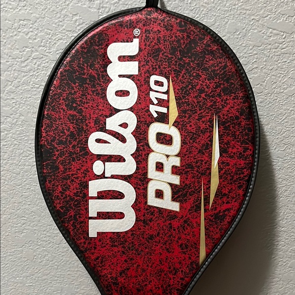 Wilson Pro 110 Red Tennis Racket & Cover - Picture 1 of 16